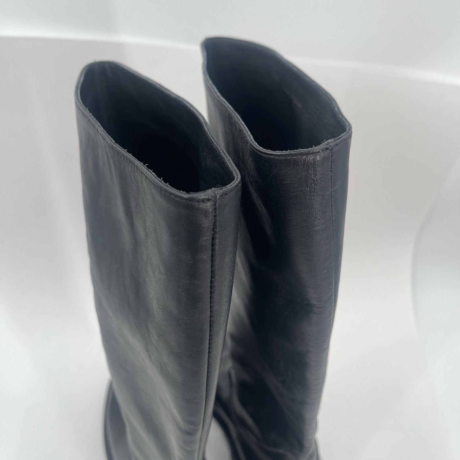 Paloma Barcelo Boots Size 37 (Us 6-6.5) Black Paneled Leather Spain Designer — image 8 of 8